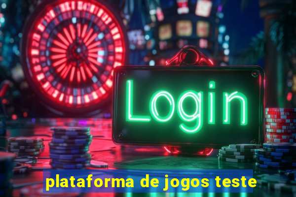 plataforma de jogos teste