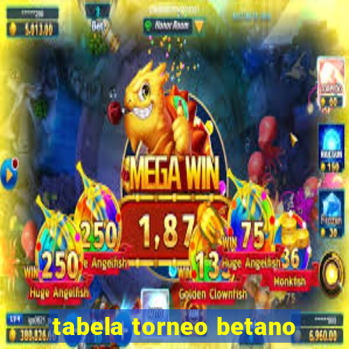 tabela torneo betano