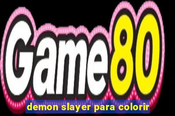 demon slayer para colorir